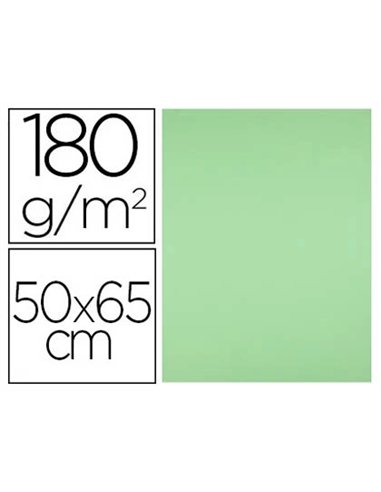 Papier cartonne liderpapel 50x65cm 180gr coloris vert herbe paquet 25 feuilles.