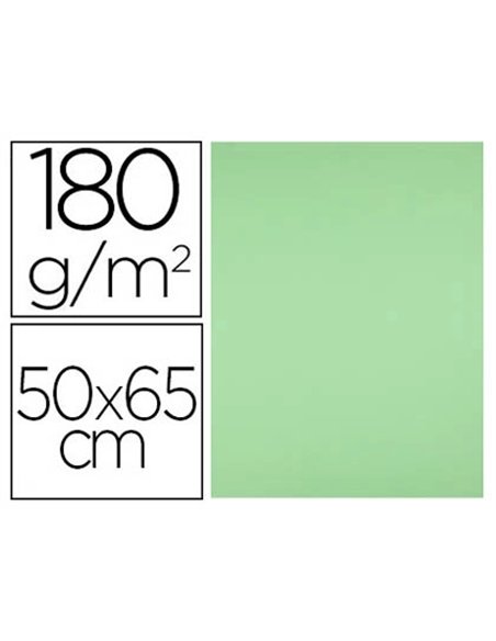 Papier cartonne liderpapel 50x65cm 180gr coloris vert herbe paquet 25 feuilles.