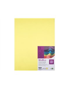 Papier cartonne liderpapel 50x65cm 240gr coloris jaune paquet 25 feuilles. 2