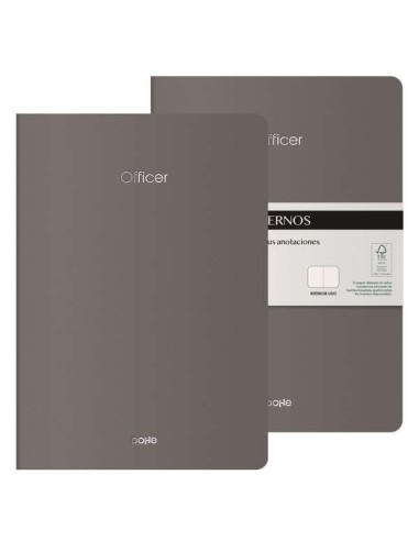 Cahiers Dohe en carton coloré - 300 g/m² - Couverture imprimée - Coins arrondis - Dos rond - Reliure cousue - 40 feuilles unies 