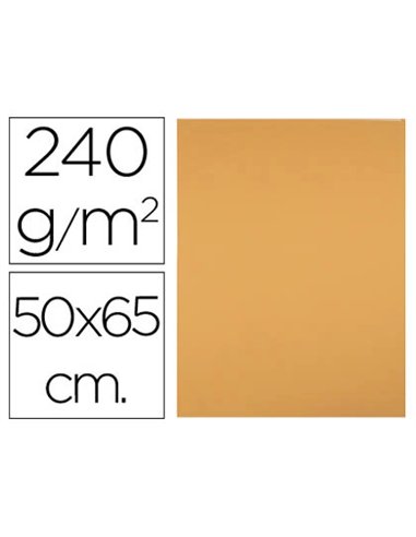 Papier cartonne liderpapel 50x65cm 240gr coloris noisette paquet 25 feuilles.