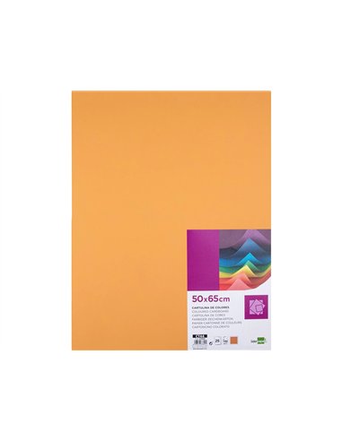 Papier cartonne liderpapel 50x65cm 240gr coloris noisette paquet 25 feuilles.