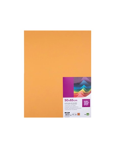 Papier cartonne liderpapel 50x65cm 240gr coloris noisette paquet 25 feuilles.