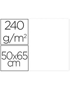 Papier cartonne liderpapel 50x65cm 240gr coloris blanc paquet 25 feuilles.