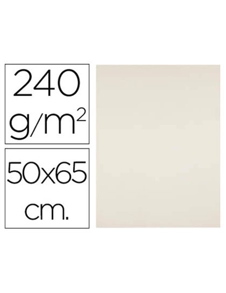 Papier cartonne liderpapel 50x65cm 240gr coloris creme paquet 25 feuilles.