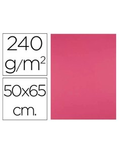 Papier cartonne liderpapel 50x65cm 240gr coloris fuchsia paquet 25 feuilles.