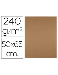 Papier cartonne liderpapel 50x65cm 240gr coloris marron clair paquet 25 feuilles.
