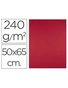 Papier cartonne liderpapel 50x65cm 240gr coloris rouge noel paquet 25 feuilles.