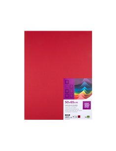 Papier cartonne liderpapel 50x65cm 240gr coloris rouge noel paquet 25 feuilles. 2
