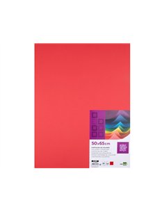 Papier cartonne liderpapel 50x65cm 240gr coloris rouge paquet 25 feuilles. 2