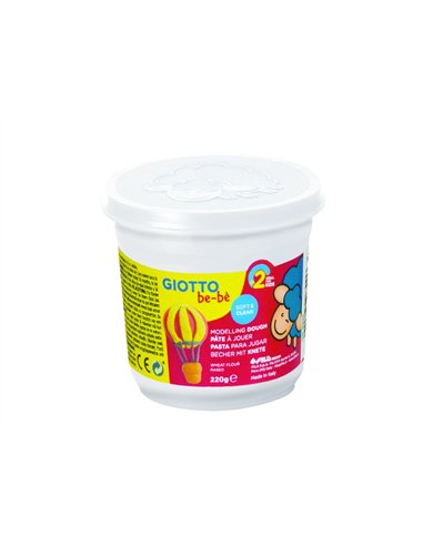 Pate a jouer be be giotto ingredients natruels matiere vegetale 220g schoolpack 18 pots 8 coloris assortis.