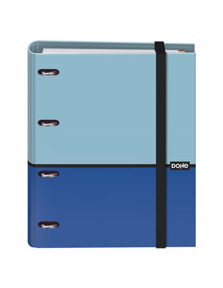 Carnet Dohe - 35 mm - Couverture cartonnée doublée de papier imprimé couleur et pelliculage brillant - Mécanisme à 4 anneaux nic