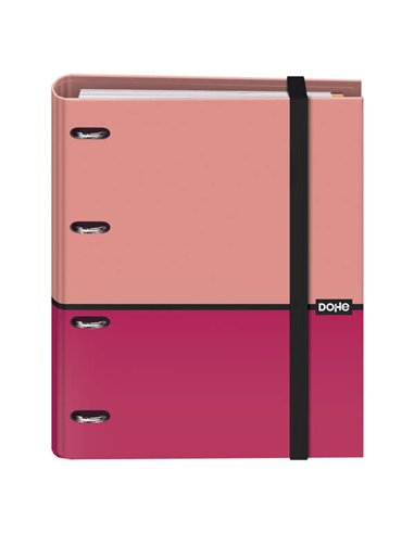 Carnet Dohe - 35 mm - Couverture cartonnée doublée de papier imprimé couleur et pelliculage brillant - Mécanisme à 4 anneaux nic