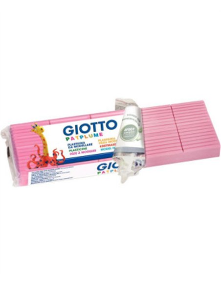 Patplume giotto matiere vegetale souple ne seche pas pain predecoupe 350g coloris rose.