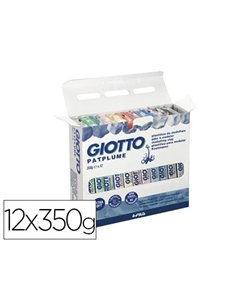 PÂTE À MODELER GIOTTO PATPLUME VÉGÉTALE COLORIS ASSORTIS BOÎTE 12X350G
