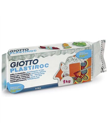 Plastiroc giotto pate minerale facile a lisser pain de 1kg coloris blanc.