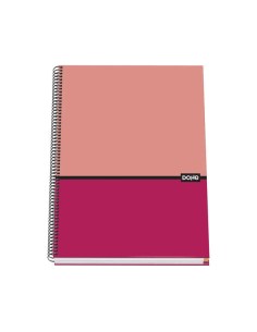 Cahier à spirales Dohe A4 - 228 x 300 mm - Couverture cartonnée lignée - 100 feuilles offset 90 g - Quadrillage 5 mm