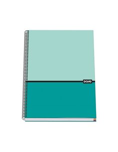 Cahier à spirales Dohe A4 à couverture rigide - 228 x 300 mm - Couverture cartonnée doublée de papier imprimé couleur et pellicu