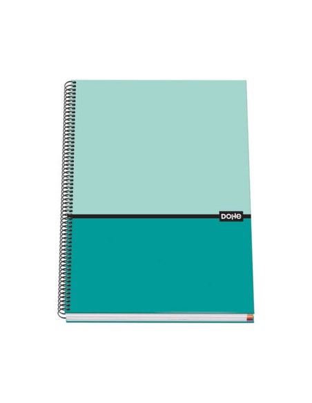 Cahier à spirales Dohe A4 à couverture rigide - 228 x 300 mm - Couverture cartonnée doublée de papier imprimé couleur et pellicu