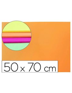 Plaque mousse liderpapel 50x70cm 60g/m2 épaisseur 1.5mm unicolore orange fluorescent.