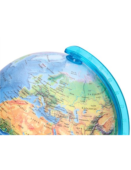 Globe terrestre liderpapel carte physique fr diametre 15 cm.