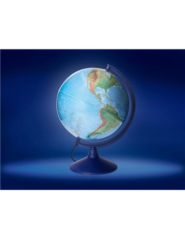 Globe terrestre antartik lumineux carte physique et politique effaçable diametre 30 cm.