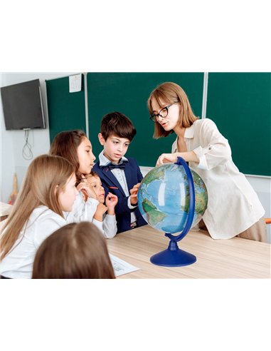 Globe terrestre antartik lumineux carte physique et politique effaçable diametre 30 cm.