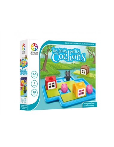 Jeu interdacta les 3 petits cochons 1 plateau + 3 maisons + 3 cochons + 1 loup + 1 livret + 1 livre avec le.