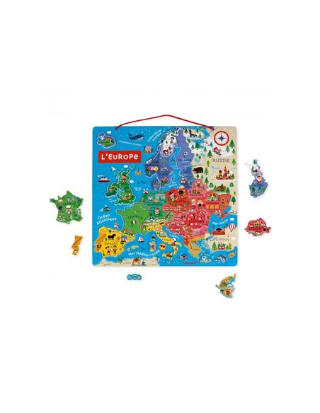 Puzzle interdacta carte d'europe magnetique 40 pcs 45x45cm.
