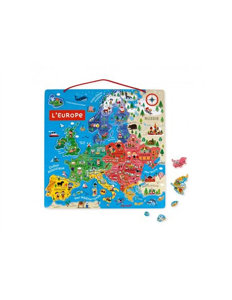 Puzzle interdacta carte d'europe magnetique 40 pcs 45x45cm.