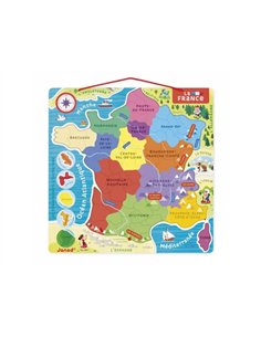 Puzzle interdacta carte de france magnetique 93 pcs 36x36cm. 2