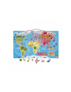 Puzzle interdacta carte du monde magnetique 92 pcs 77x46cm.