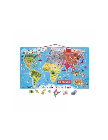 Puzzle interdacta carte du monde magnetique 92 pcs 77x46cm.