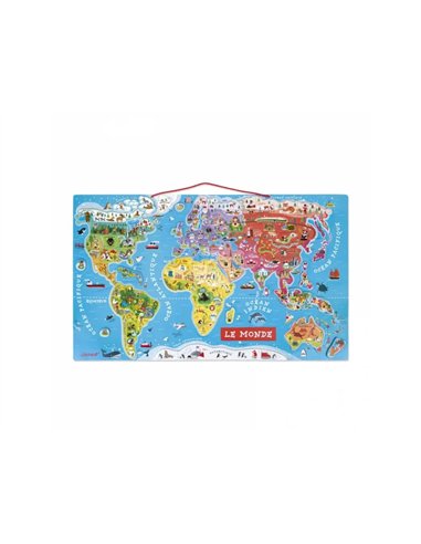 Puzzle interdacta carte du monde magnetique 92 pcs 77x46cm.