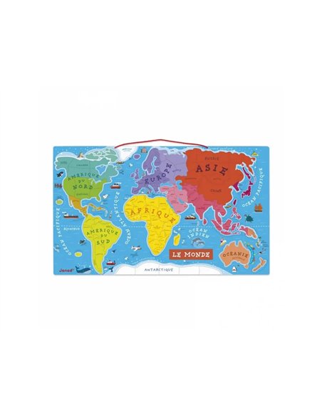 Puzzle interdacta carte du monde magnetique 92 pcs 77x46cm.