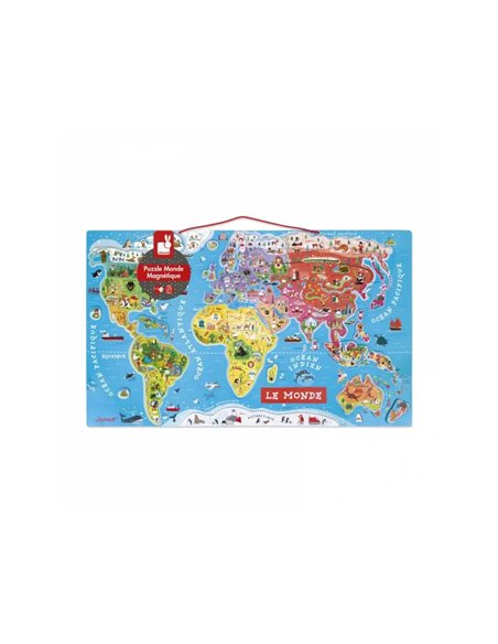 Puzzle interdacta carte du monde magnetique 92 pcs 77x46cm.