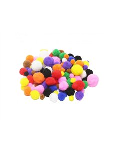 Pompon o color tailles et coloris assortis lot de 300 pieces.
