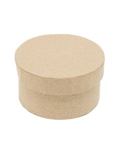 Boite carton ronde couvercle independant diametre 9x5cm coloris kraft lot de 10.