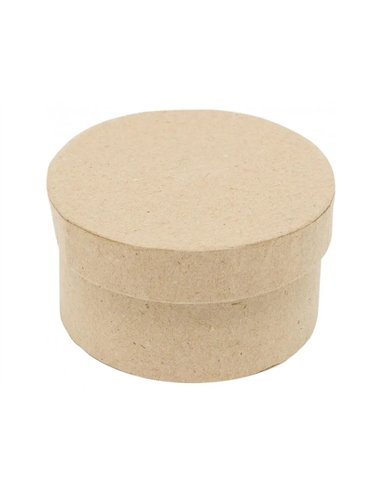 Boite carton ronde couvercle independant diametre 9x5cm coloris kraft lot de 10.