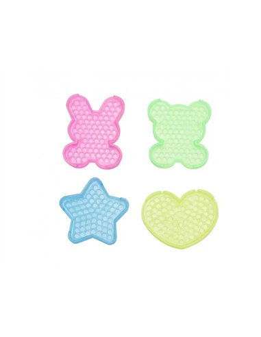 Plaque aquaperles ocolor 4 motifs assortis lot de 8 plaques.