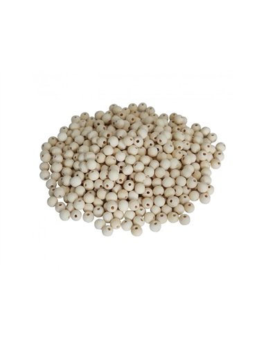 Perle bois ronde diametre 10mm coloris naurel lot de 1100 perles.