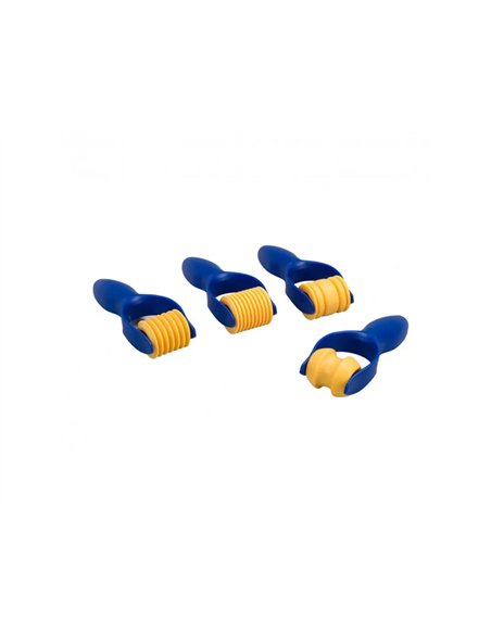 Rouleau de modelage ocolor plastique empreintes assorties lot de 4 rouleaux.
