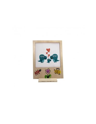 Lot cadres photo loolipo bois a decorer 13x10 cm 6 unites.