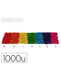 Perles sodertex rondelle bois 3x8mm coloris assortis pack 1000 unites.