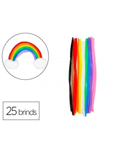 Pack chenilles sodertex 6mmx300mm 25 brins 10 coloris assortis.