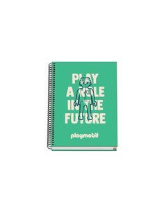 Cahier à spirales Dohe A5 - 162 x 210 mm - Couverture cartonnée lignée - Spirale métallique noire - 100 feuilles offset microper