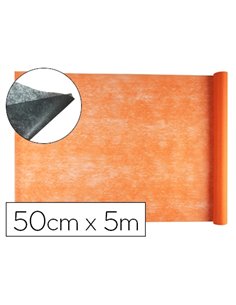 Tissu non tissé liderpapel costumes accessoires chemin de table rouleau 0.42x5m coloris orange.