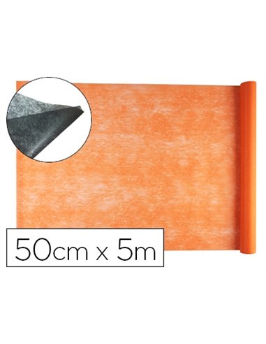 Tissu non tissé liderpapel costumes accessoires chemin de table rouleau 0.42x5m coloris orange.