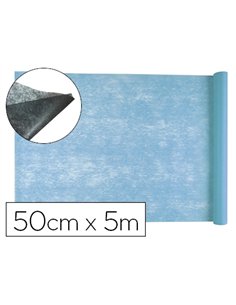 Tissu non tissé liderpapel costumes accessoires chemin de table rouleau 5x0.5m coloris bleu ciel.