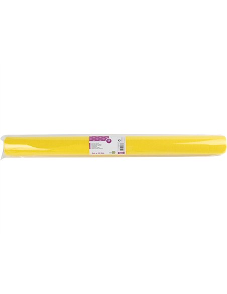 Tissu non tissé liderpapel costumes accessoires chemin de table rouleau 5x0.5m coloris jaune.